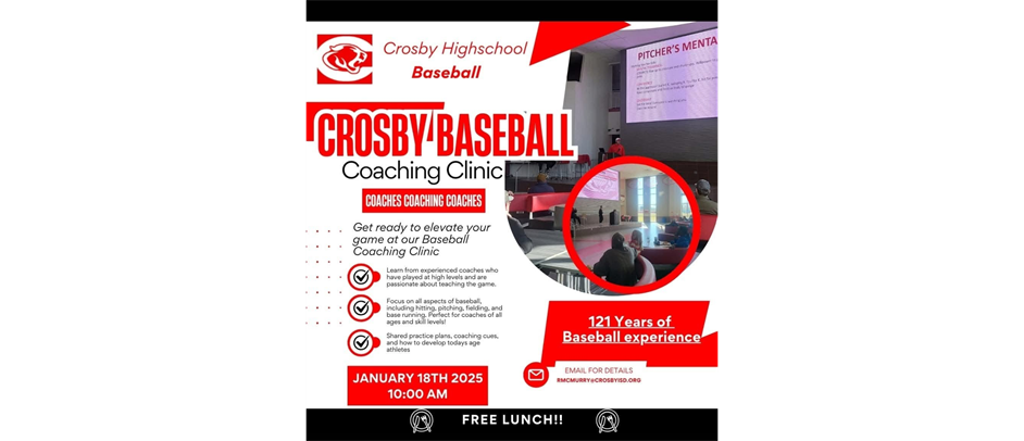 Crosby Baseball Coaching Clinic